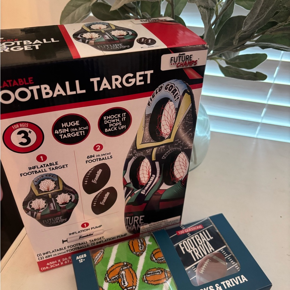 Inflatable Football Target - Black and Red